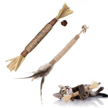 Cat Toys Chew Stick, Kitten Treat Catnip Toy Natural Stuff with Catnip for Cleaning Teeth Indoor Dental TRENDYPET'S ZONE