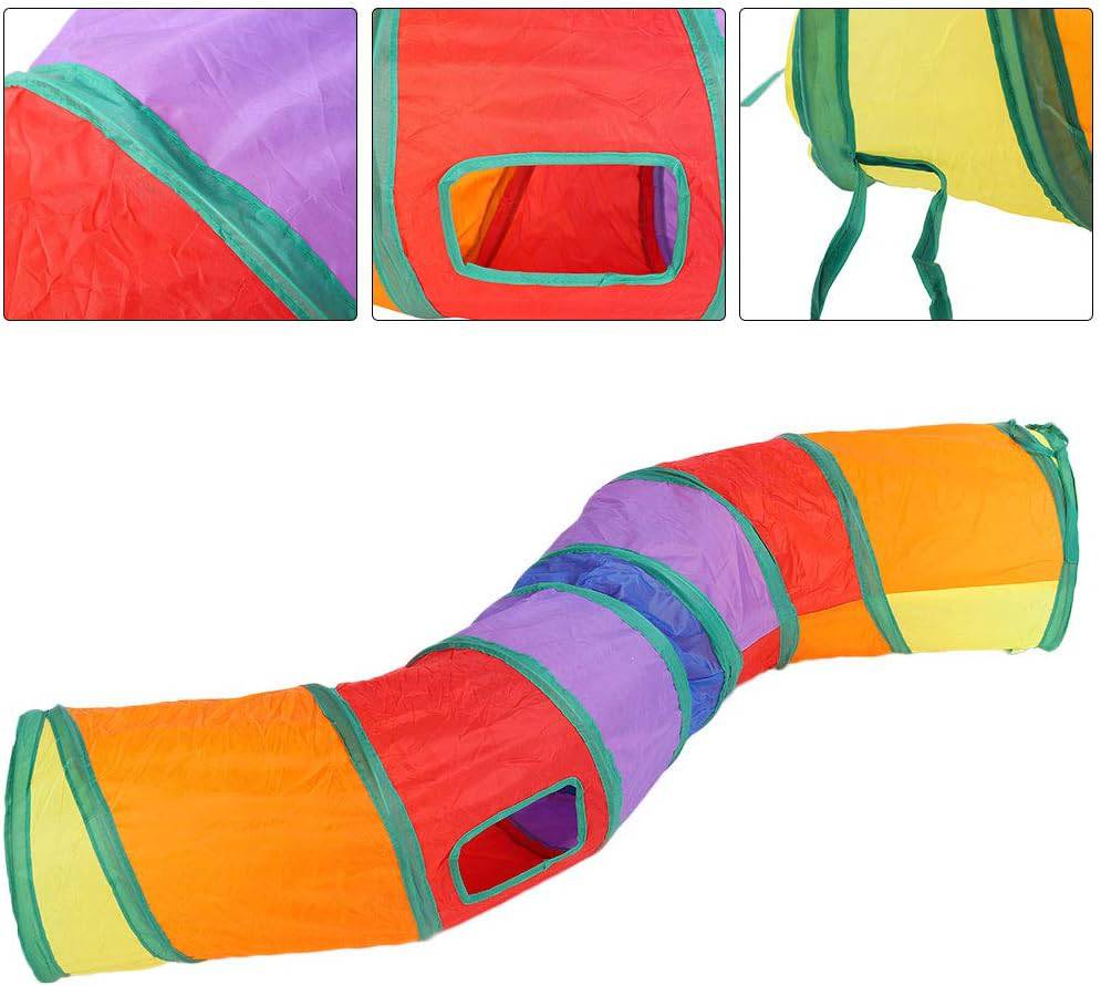 Cat Tunnel for Indoor Toys for Kittens Rainbow Interactive Foldable Crinkle Toy TRENDYPET'S ZONE