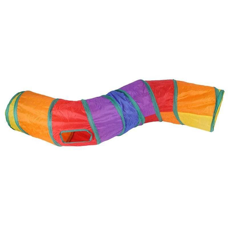 Cat Tunnel for Indoor Toys for Kittens Rainbow Interactive Foldable Crinkle Toy TRENDYPET'S ZONE