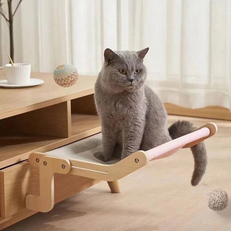 Checkered Cat Hammock Hanging Bed Shelf for Cats Perch Wooden Insert Kallax Shelves TRENDYPET'S ZONE