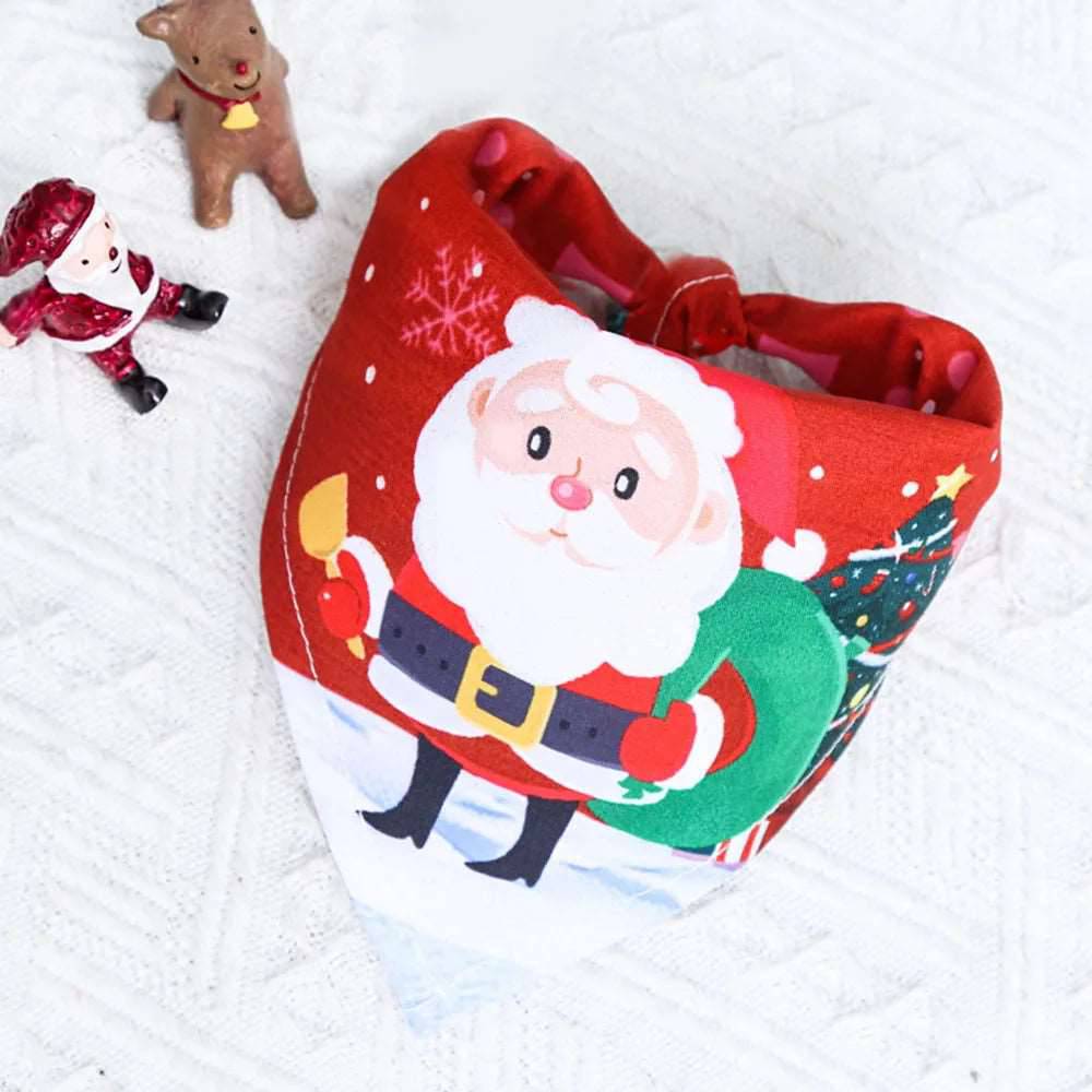 Christmas Pet Bandanas Festive Santa Claus Scarf TRENDYPET'S ZONE