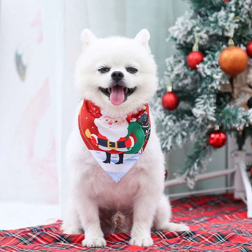 Christmas Pet Bandanas Festive Santa Claus Scarf TRENDYPET'S ZONE