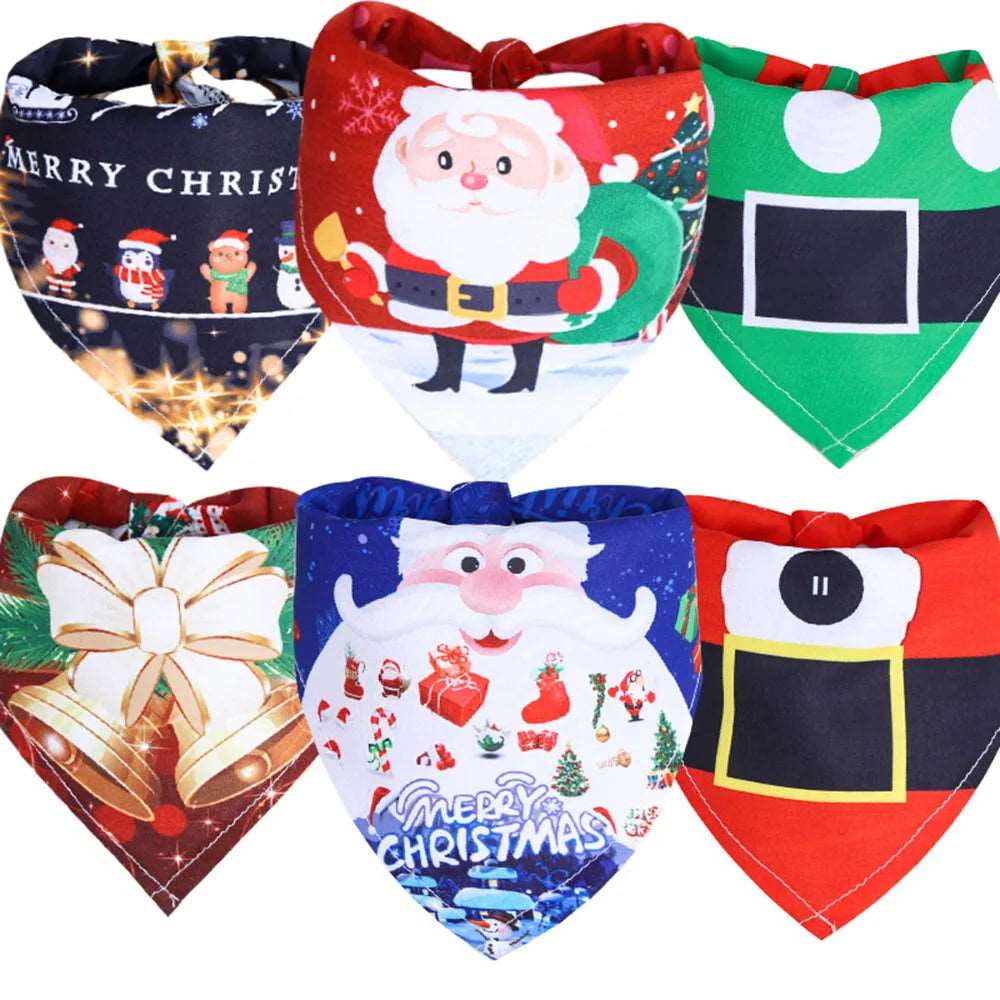 Christmas Pet Bandanas Festive Santa Claus Scarf TRENDYPET'S ZONE