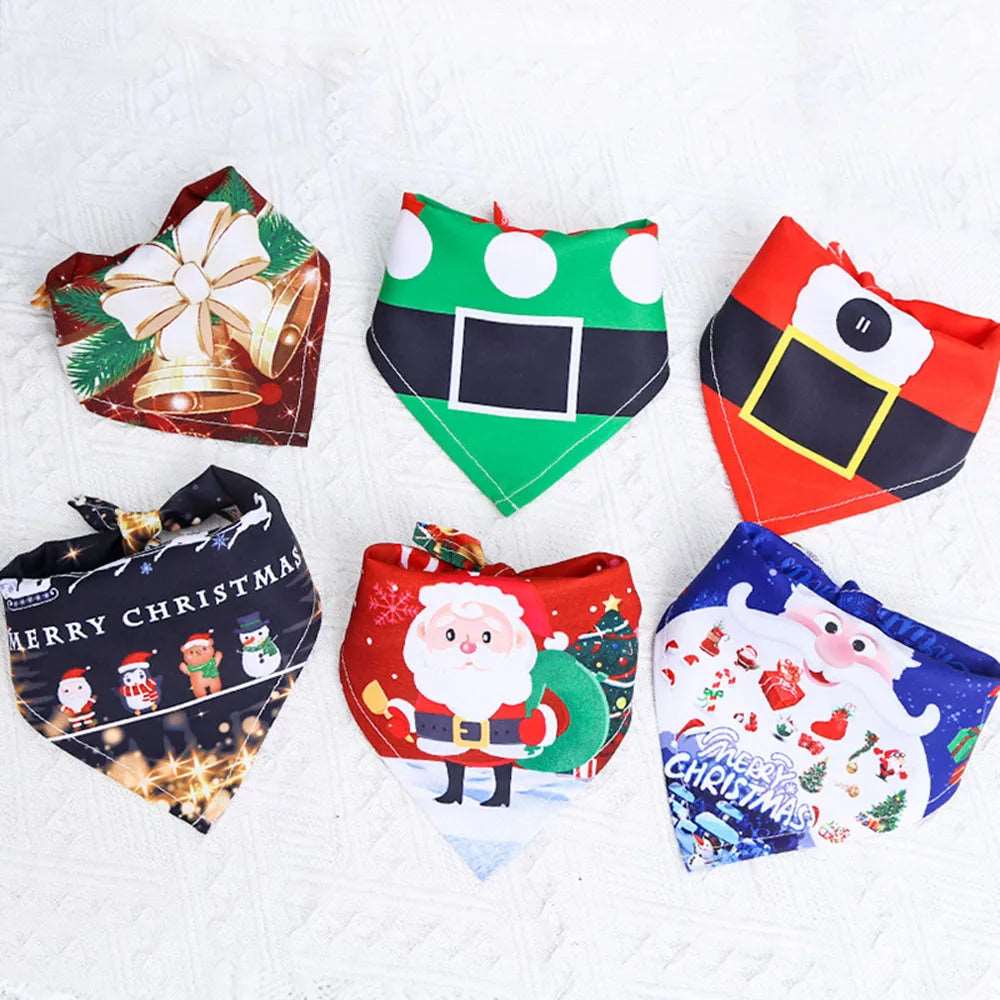 Christmas Pet Bandanas Festive Santa Claus Scarf TRENDYPET'S ZONE