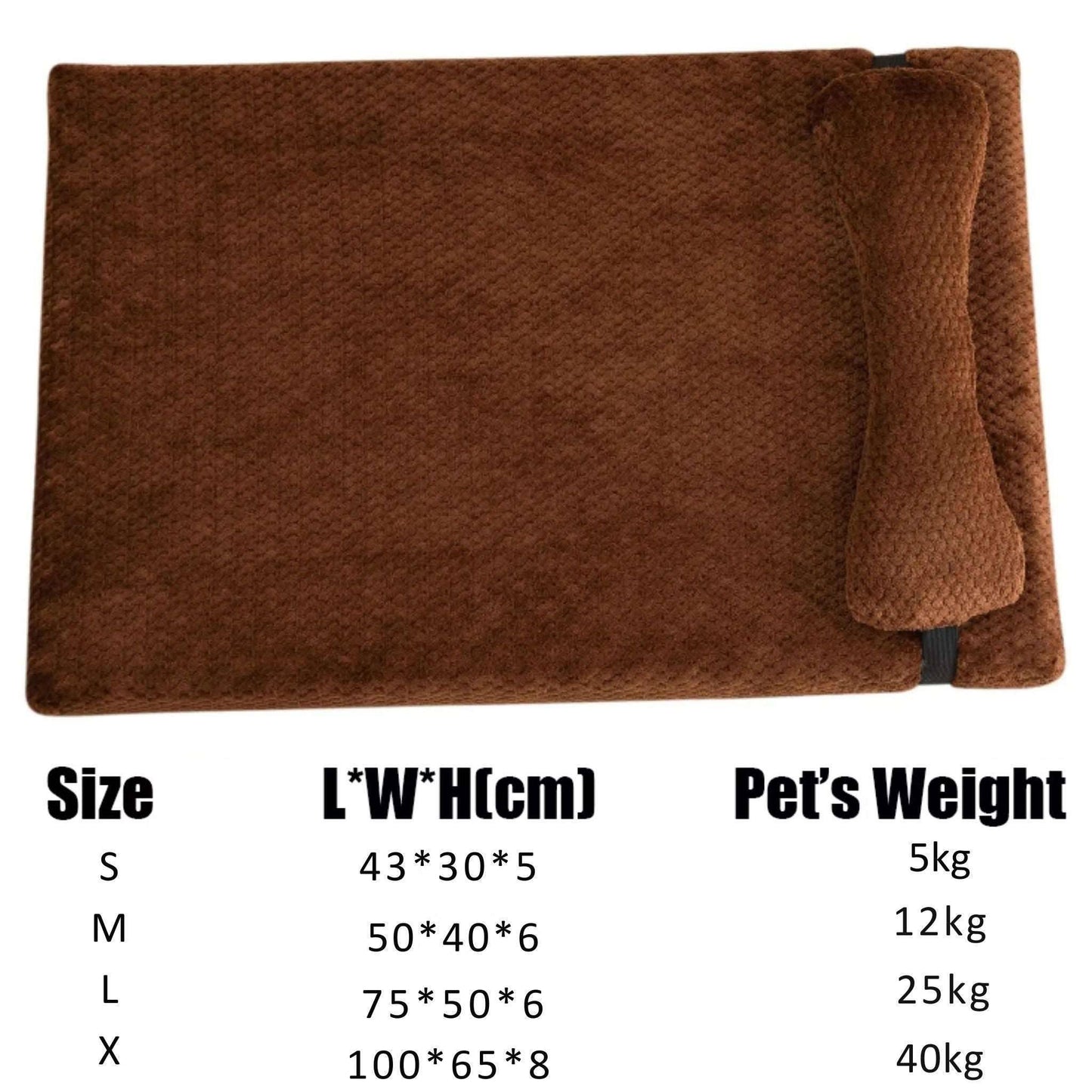 Coffee Warm Calming Dog Puppy Bed Mat Pillow Fluffy Plush with Removable Washable Cover for X-Large, Large, Medium, Small Dogs - Trendypet's Zone