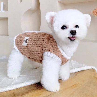 Coffee Winter Warm Apparel Soft Dog Cat Sweater Vest Coat TRENDYPET'S ZONE