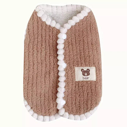 Coffee Winter Warm Apparel Soft Dog Cat Sweater Vest Coat TRENDYPET'S ZONE