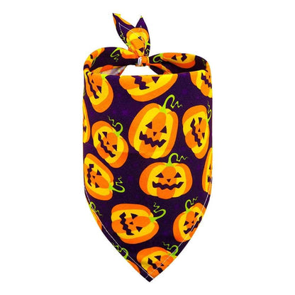 Cute Halloween Pet Bandana Pumpkin Pattern Costume Scarf Bib TRENDYPET'S ZONE