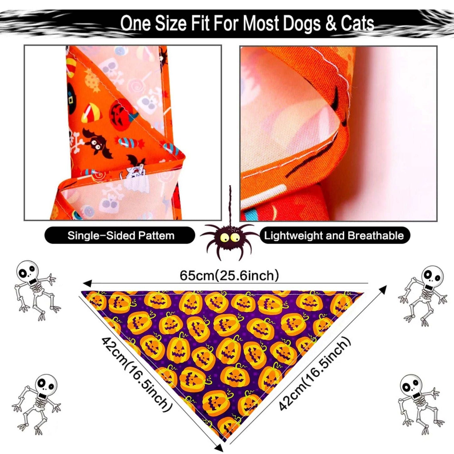 Cute Halloween Pet Bandana Pumpkin Pattern Costume Scarf Bib TRENDYPET'S ZONE