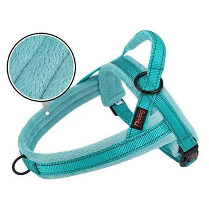 Cyan Warm Harness Vest Winter Soft Padded Pet Training Adjustable For Small Large Dog Puppy TRENDYPET'S ZONE