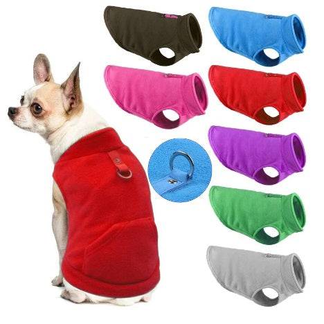 Cyan Winter Fleece Pet Dog Clothes Puppy Costumes Jacket Vest - Trendypet's Zone