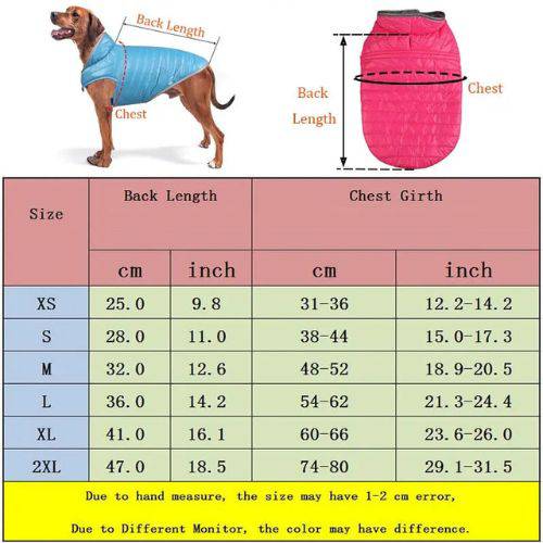 Cyan Yellow Reversible Jacket Dual Colors Reflective Winter Dog Clothes Coat Vest TRENDYPET'S ZONE