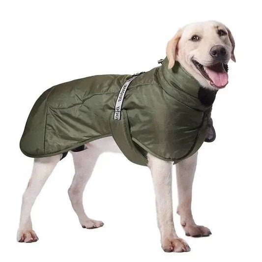 Dark Green Big Dog Jacket Waterproof Winter Warm Clothes for Medium Large Dogs Coat Costume Outfits TRENDYPET'S ZONE