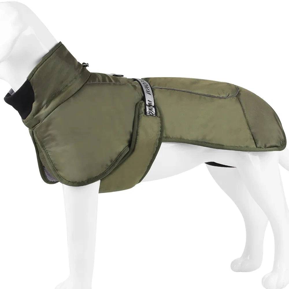 Dark Green Big Dog Jacket Waterproof Winter Warm Clothes for Medium Large Dogs Coat Costume Outfits TRENDYPET'S ZONE