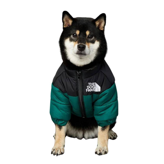 Dark Green Warm Stylish Dog Windproof Snow Cold Weather Coats Jackets for Puppies Small Medium Large Dogs TRENDYPET'S ZONE