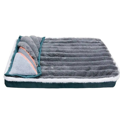 Dark Grey Dog Sleeping Pad Bed With Pillow Soft And Comfortable Warm Removable And Machine Washable TRENDYPET'S ZONE