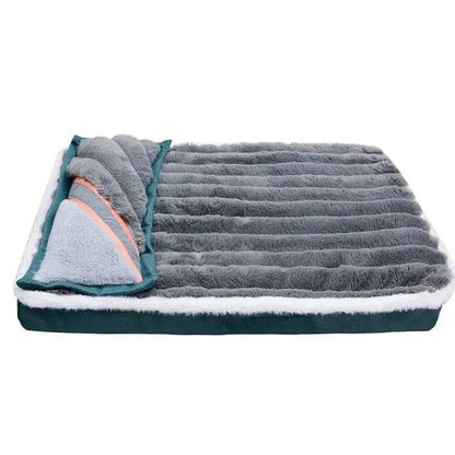 Dark Grey Dog Sleeping Pad Bed With Pillow Soft And Comfortable Warm Removable And Machine Washable TRENDYPET'S ZONE