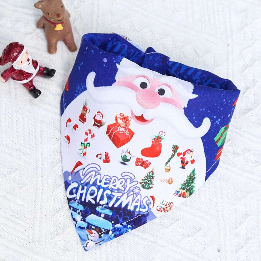 Dog Bandana Christmas Pet Holiday Scarf Santa Claus Design TRENDYPET'S ZONE