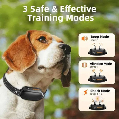 Dog Shock Collar, IPX7 Waterproof Dog Training Collar with 3300FT Remote, Rechargeable Shock Collar for Large Medium Small Dog，3 Training Modes with Beep, Vibration and Shock, Reflective Dog Collar - Trendypet's Zone