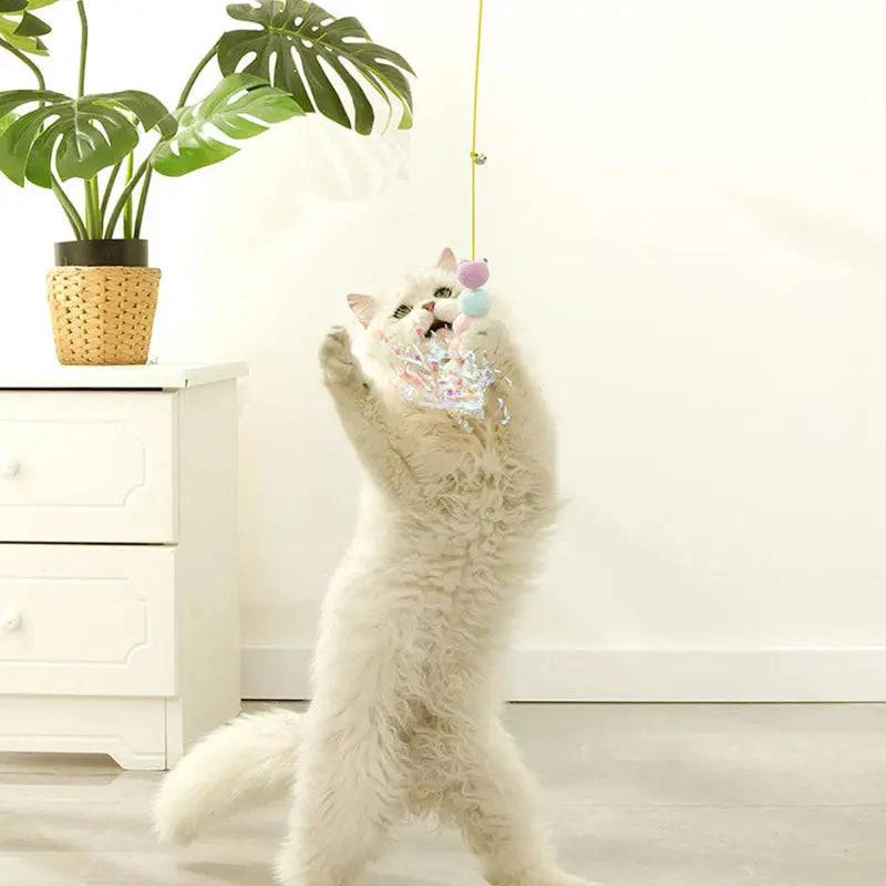 Feather Caterpillar Simulation Cat Scratch Rope Interactive Retractable Hanging Toy TRENDYPET'S ZONE