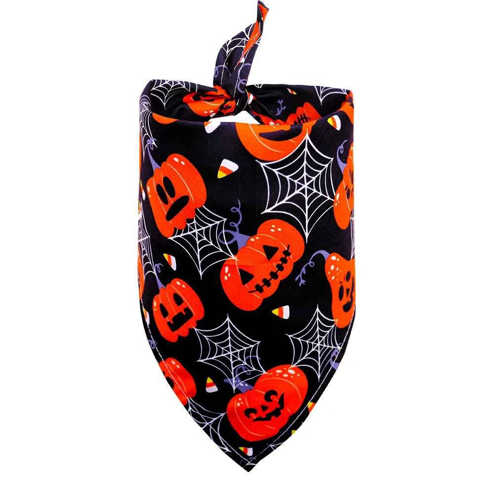 Festive Pet Halloween Costume Scarf Bib Pumpkin Pattern TRENDYPET'S ZONE