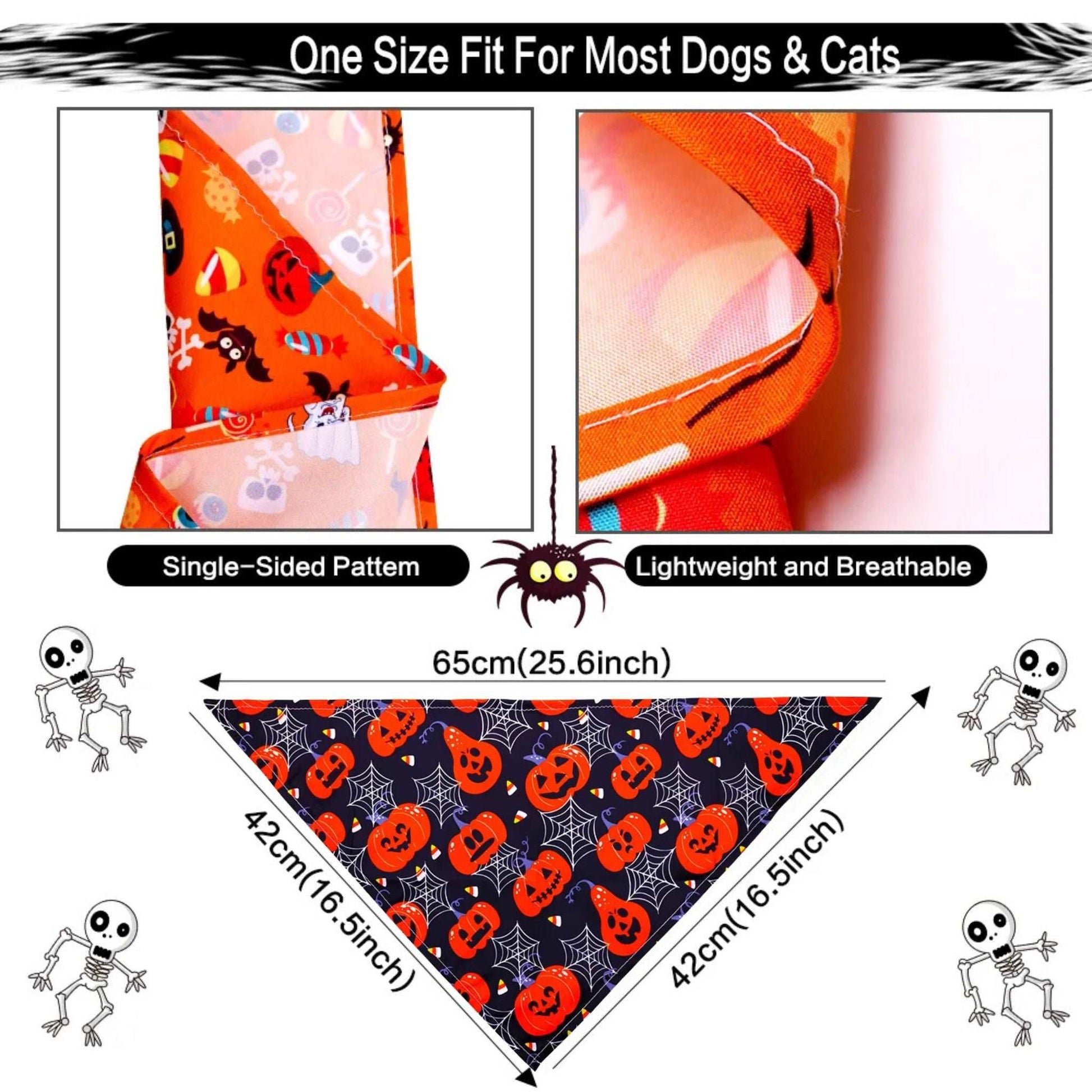 Festive Pet Halloween Costume Scarf Bib Pumpkin Pattern TRENDYPET'S ZONE