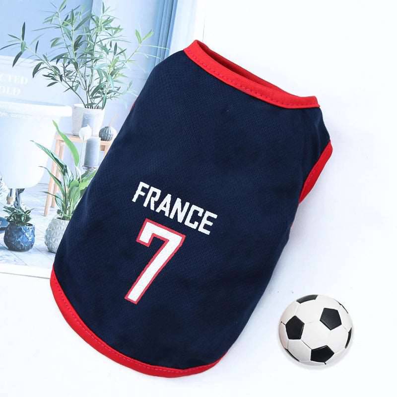 France Pet Clothes Dog Sport Jersey Clothes for Summer Apparel Basketball Clothing Puppy T-Shirts TRENDYPET'S ZONE