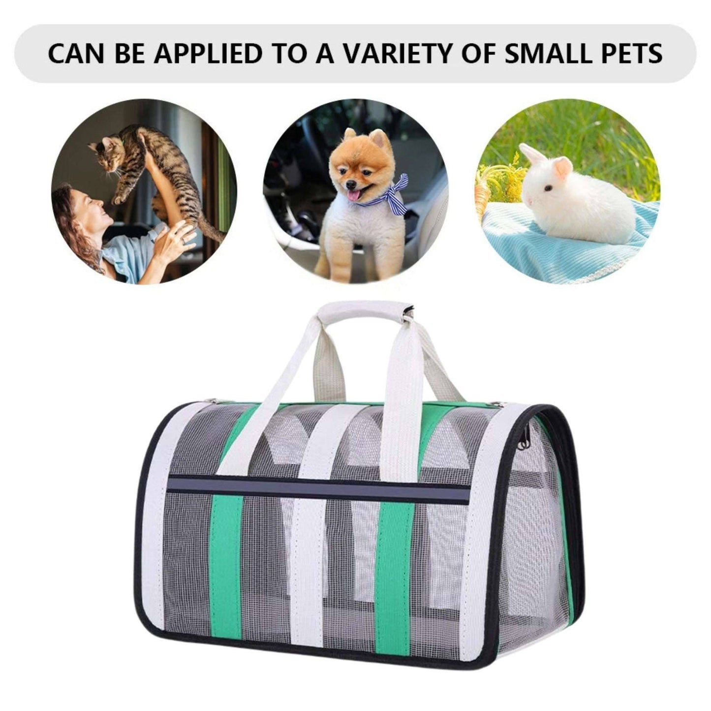 Grass Green Pet Carrying Bag Large Capacity Portable Breathable Shoulder Bag For Outdoor Use Suitable For All Seasons TRENDYPET'S ZONE