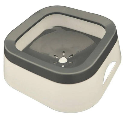 Gray 1L No-Spill Dog Water Bowl Pet Slow Water Feeder Cat bowl Vehicle Carried Floating Buoyancy Drinking fountain - Trendypet's Zone