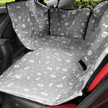 Gray Bone Dog Carriers Waterproof Rear Back Pet Dog Car Seat Cover Hammock Protector with Safety Belt Transporting - Trendypet's Zone