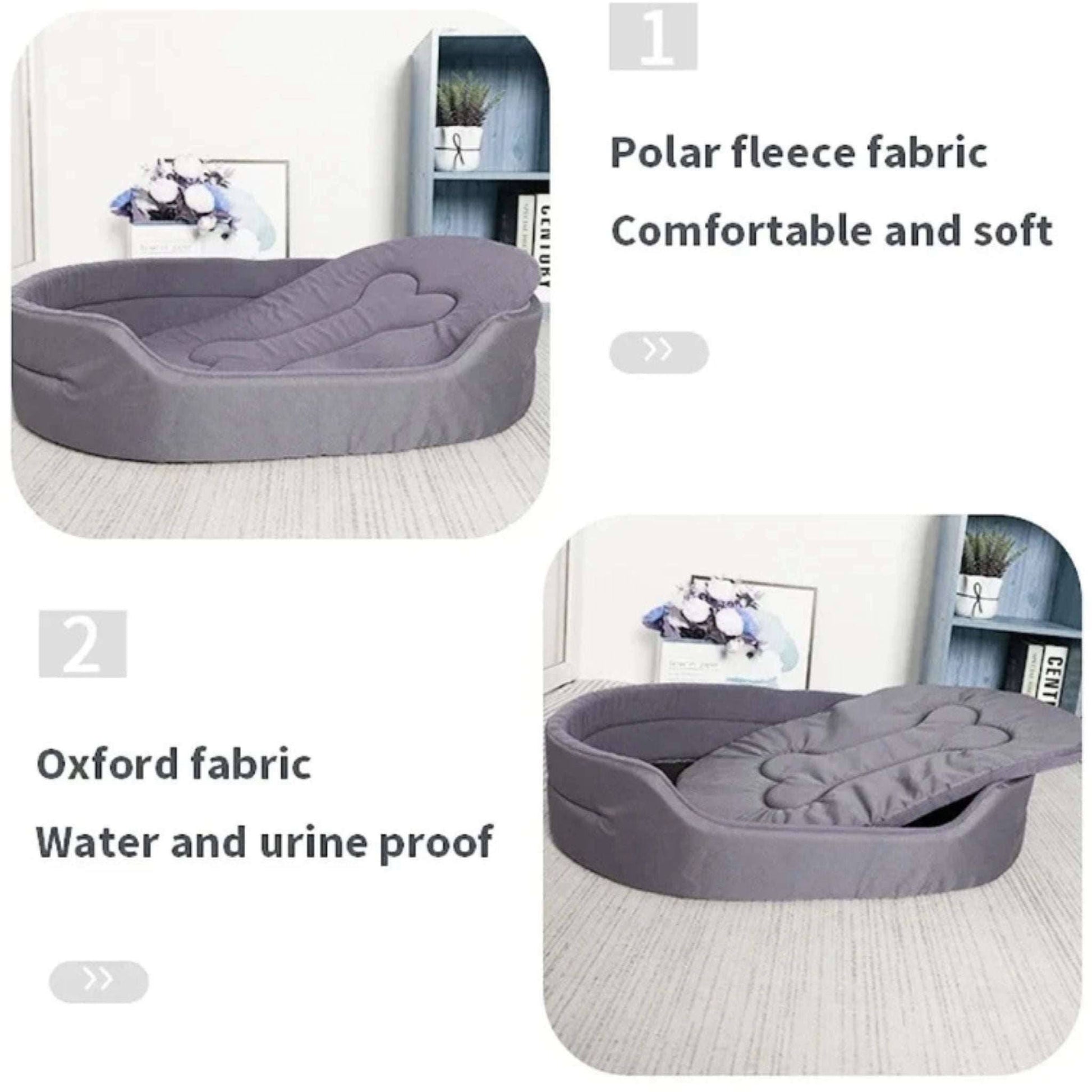 Gray Dog Cushions Pet Sofa Beds Large Dogs Fluffy Pets Accessories Mat Products Puppy Supplies TRENDYPET'S ZONE