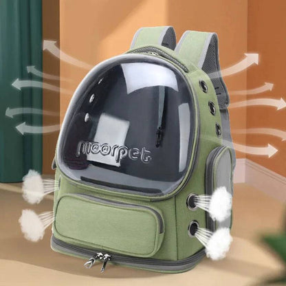 Gray Pet Backpack Astronaut Transparent Carrying Bag For Cat Puppy Breathable Kitten Outdoor Bags Space Capsule Package - Trendypet's Zone