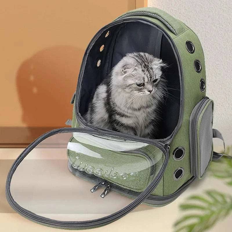 Gray Pet Backpack Astronaut Transparent Carrying Bag For Cat Puppy Breathable Kitten Outdoor Bags Space Capsule Package - Trendypet's Zone