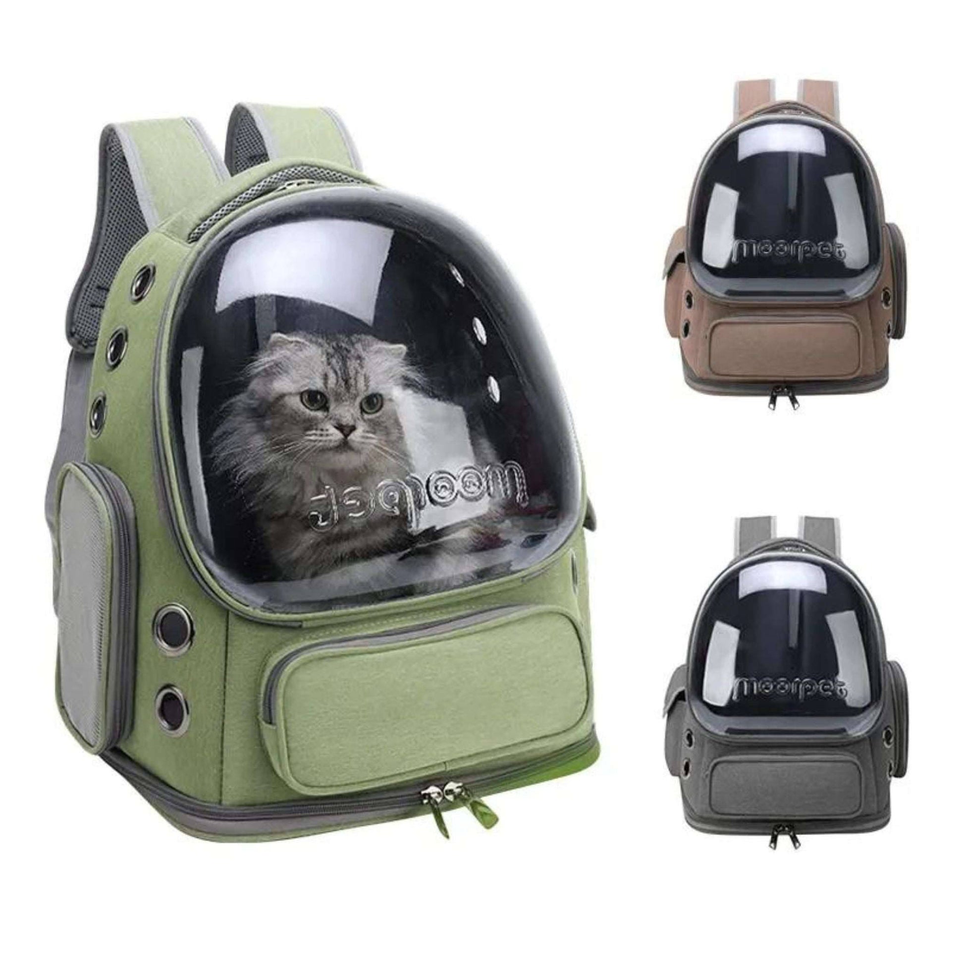 Gray Pet Backpack Astronaut Transparent Carrying Bag For Cat Puppy Breathable Kitten Outdoor Bags Space Capsule Package - Trendypet's Zone