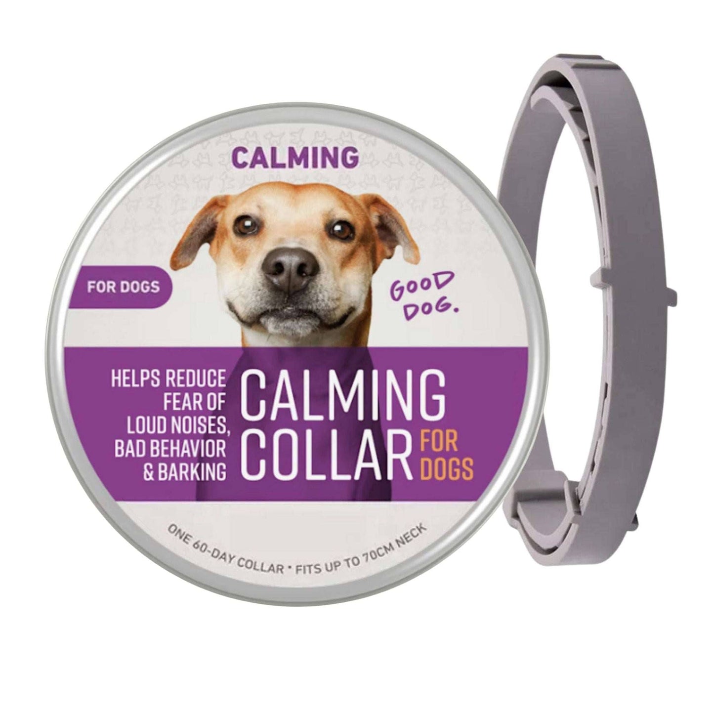 Gray Safe Dog Calming Collar 1Pack/60Days Adjustable Anxiety Reduction Pheromone Lasting Natural Calm Pet Collar Boxed OPP Bag - Trendypet's Zone