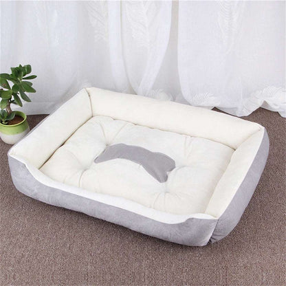 Gray Warm Comfortable Dog Sleeping Sofa Bed Soft PP Cotton Nest For Small Medium Large Dogs Pet Puppy Kennel Basket Mat - Trendypet's Zone