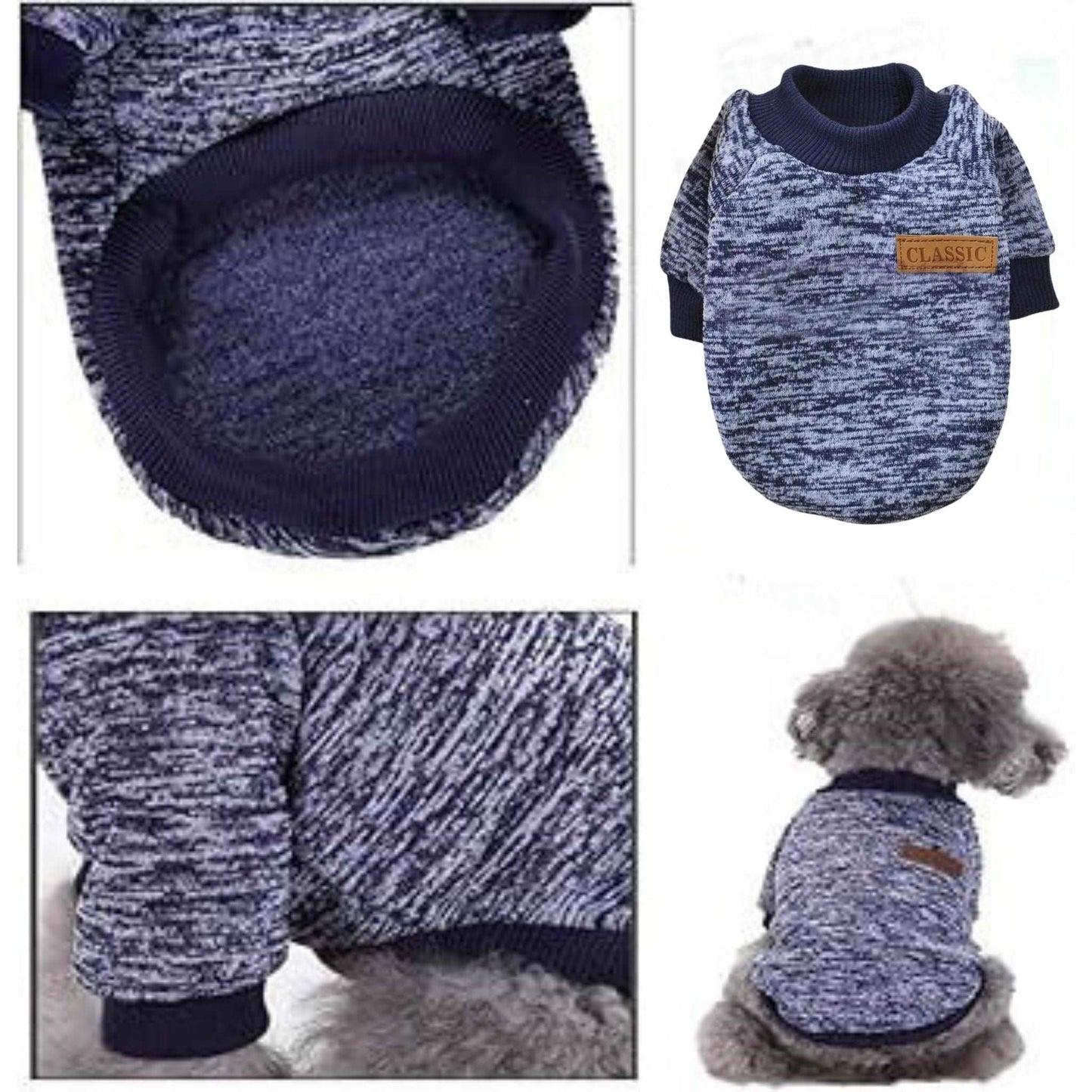 Gray Warm Winter Dog Clothes Classic Pet Sweatshirt Vest TRENDYPET'S ZONE