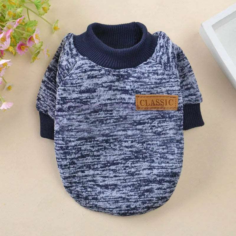 Gray Warm Winter Dog Clothes Classic Pet Sweatshirt Vest TRENDYPET'S ZONE