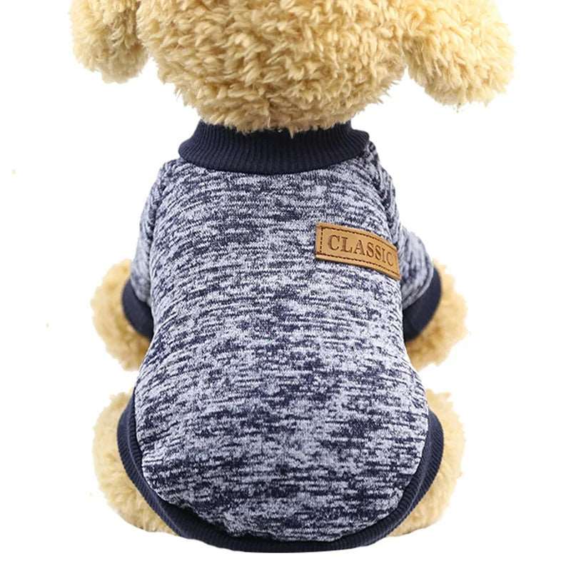 Gray Warm Winter Dog Clothes Classic Pet Sweatshirt Vest TRENDYPET'S ZONE