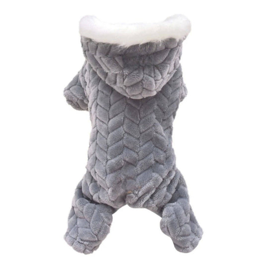 Gray Winter Pet Dog Clothes Thicker Polyester Cotton Coat Jumpsuit Four-Legged Down Puppy Jackets TRENDYPET'S ZONE