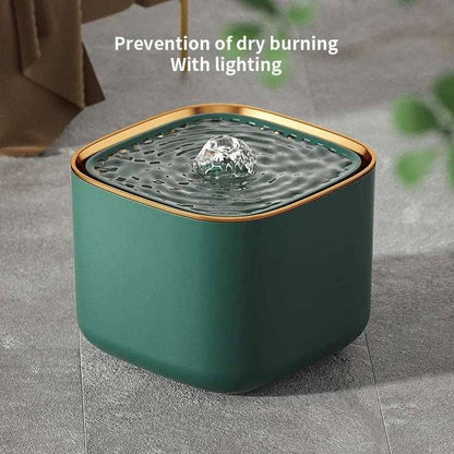 Green 3L Automatic Cat Water Fountain with LED Light Ultra Silent USB Kitten Electric Mute Water Feeder Pet Drinking Water Fountain - Trendypet's Zone