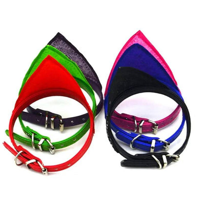 Green Adjustable cat and dog bandana collar PU pet neck scarf with printed triangle scarf TRENDYPET'S ZONE