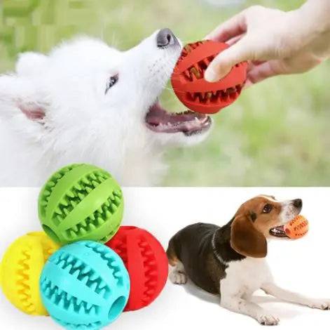 Green Ball White & Burgundy Hemp Rope Toys Treat Interactive Rubber Leaking Balls for Small Dogs Chewing Bite Resistant Pet Tooth Cleaning TRENDYPET'S ZONE