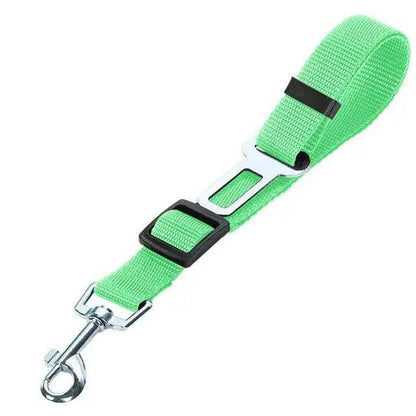 Green Base Model Pet Supplies Car Seat Belt Dog Seat Belt Dog Leash Vehicle Belt Adjustable Cushioning Elastic Reflective Safety Rope for Dog Cat TRENDYPET'S ZONE