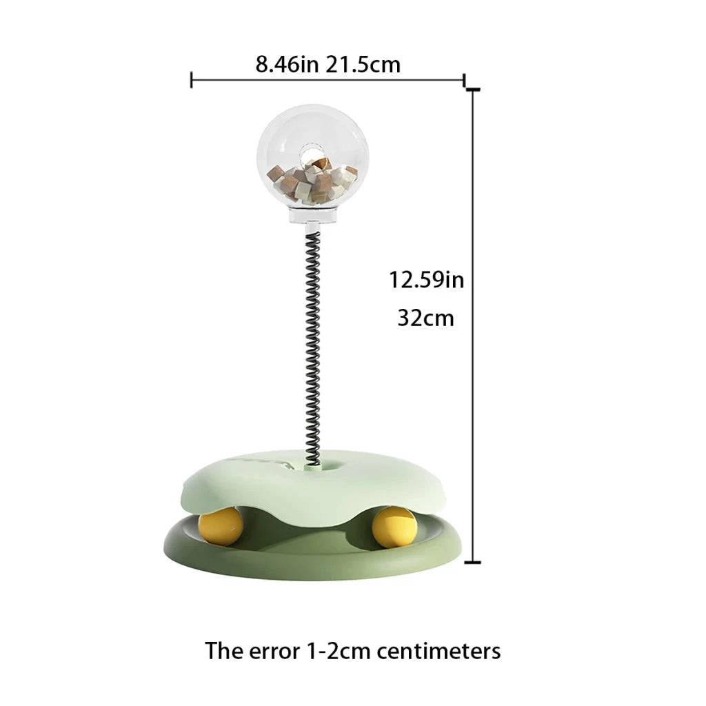 Green Cat Puzzle Food Leaking Ball Toy Kitten Interactive Treat Catnip Slow Feeder Dispenser Fun Indoor Toy TRENDYPET'S ZONE