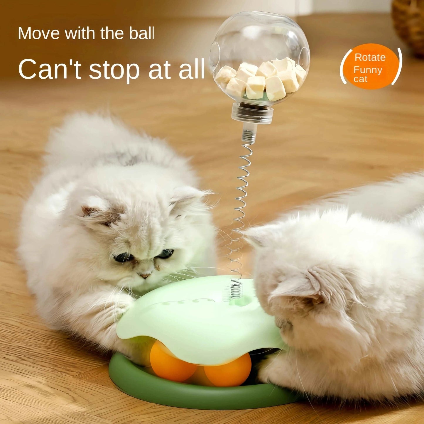 Green Cat Puzzle Food Leaking Ball Toy Kitten Interactive Treat Catnip Slow Feeder Dispenser Fun Indoor Toy TRENDYPET'S ZONE