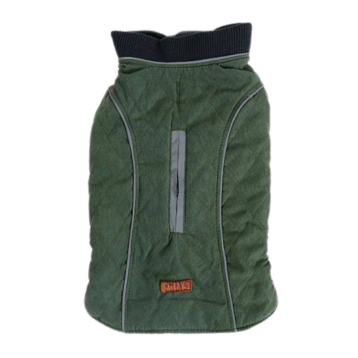 Green Cozy Quilted Dog Coat Warm Jacket Retro Thick Vest TRENDYPET'S ZONE