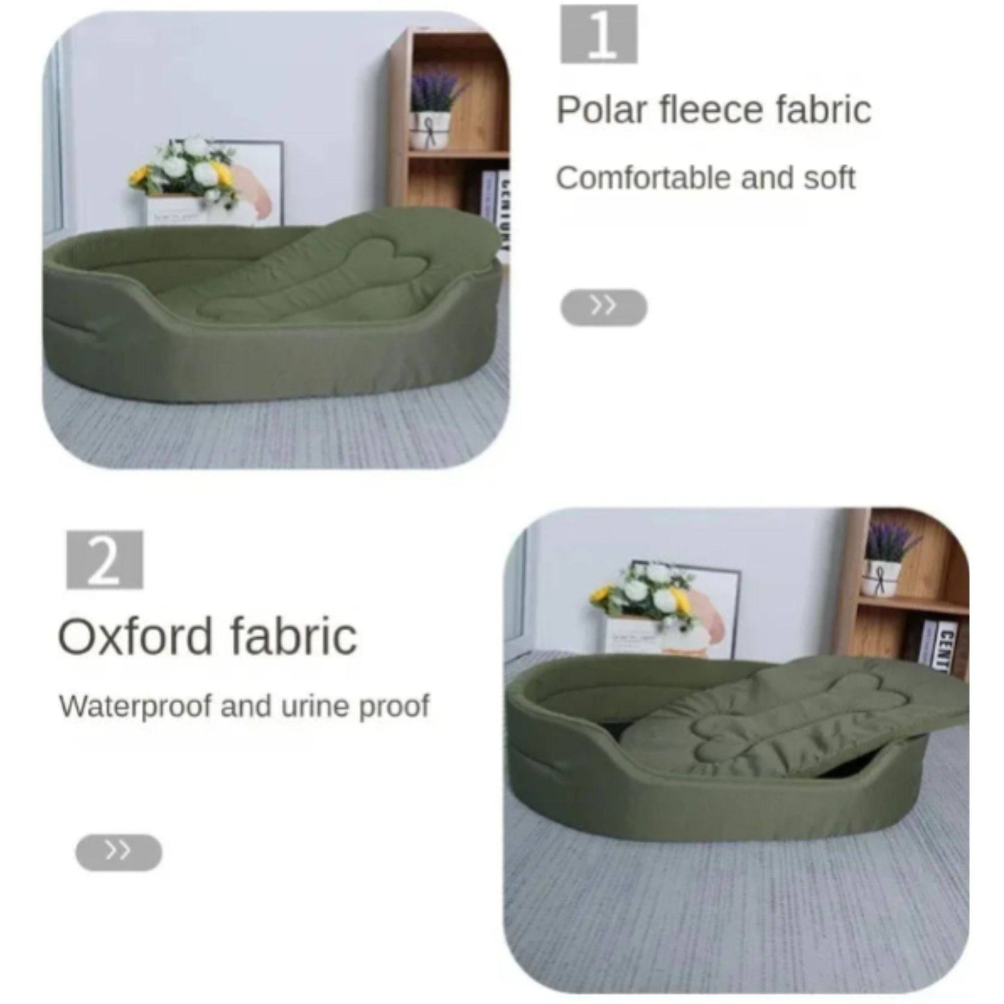 Green Dog Cushions Pet Sofa Beds Large Dogs Fluffy Pets Accessories Mat Products Puppy Supplies TRENDYPET'S ZONE