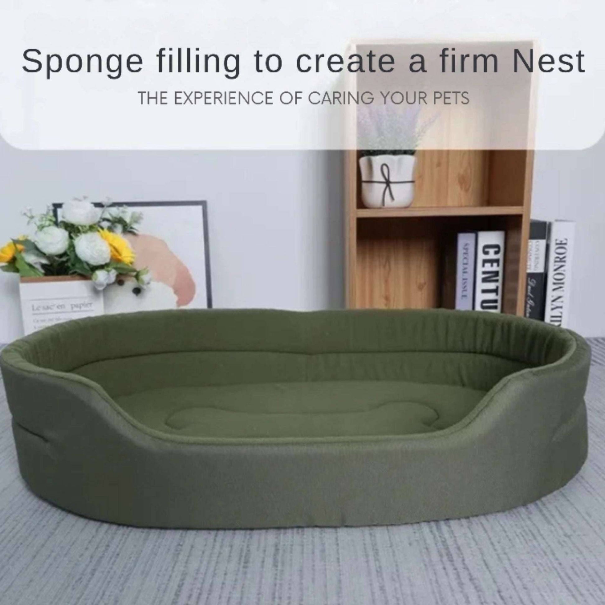 Green Dog Cushions Pet Sofa Beds Large Dogs Fluffy Pets Accessories Mat Products Puppy Supplies TRENDYPET'S ZONE