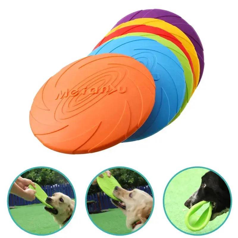 Green Fashion Pet Dog Silicone Game Frisbeed Dog Toy Flying Discs Training Interactive Toys Pet Supplies Flying Disc 15/18/22cm TRENDYPET'S ZONE